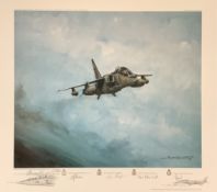 WW2 Distant Thunder SPECECAT JANGUAR T2A by Michael Rondot 22x20 inch signed by Artist, Base