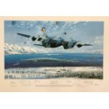 WWII 617 Squadron 28x20 inch multi signed colour print titled Tirpitz Re visited limited edition