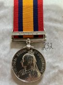 Queens South Africa named Medal Boer War 1899 1902, with Natal clasp. Named to 945 G W Cutker, Ghost