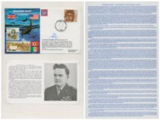 WW2. Lt Dennis Patten Galpin DFM Signed Operation Huskey Allied Invasion of Sicily 9 10 July 1943