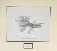 WWII 21X19 Inch mounted colour pencil print titled Pinpoint Marking limited edition 17/40 signed