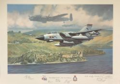 Aviation Art Print Providing Cover The First 60 Years´ by Ronald Wong Multi Signed including Colin