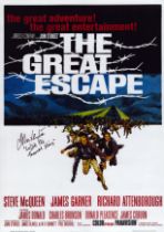 John Leyton signed 12x8 inch The Great Escape colour promo photo inscribed John Leyton Willie the