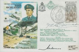 WW2. Wg Cdr Michel G. L. Mike Donnet, CVO, DFC Signed on his Own Cover. Belgian Stamp with 1970