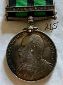 Ashanti Medal Ed VII 1901, the 1st issued in his reign with Kumassi clasp. Named to 474 Sgt Lawani