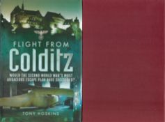 WWII Flight from Colditz signed limited edition hardback book 2/10 includes Bill Goldfinch Pow