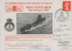 WW2. Albert Hamilton, AT Chalmers, Stan Hollis, Frank King and Reg Ison Signed Commemorate the