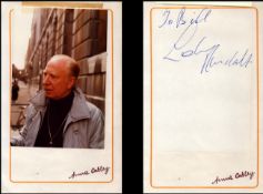 Egon Ronay (chef) signed 8x5 album page an autograph on a page with the facsimile autograph of