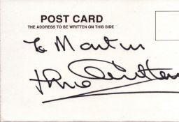 Jack Charlton signed 6x4 inch white card. Good condition. All autographs are genuine hand signed and