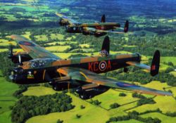 Avro Lancaster Bomber approx. 17x12 inch colour print. Good condition. All autographs are genuine