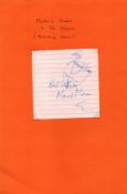 Morris Minor signed 4x4inch lined page. Music Autograph. Good condition. Good condition. All