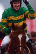 Tony McCoy signed Colour Photo Northern Irish Jockey. Size 12 x 8 Inch. Good condition. All