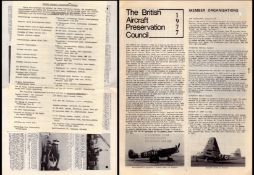 The British Aircraft Preservation Council 1977 Member Brochure. Good condition. All autographs are