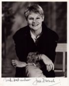 Judi Dench Great British Actress, James Bond Films 10x8 inch signed black and white photo. Good