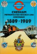 London Underground Chesham Metropolitan Branch Line Centenary Souvenir Guide 12x8.5 inch. Good