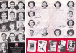 Football Autographed Man United 1968: A Superbly Produced Menu for A 'Grand Reunion Dinner' At the