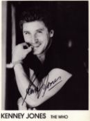 Kenney Jones signed 10x8 black and white photo. Good condition. All autographs are genuine hand