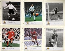 Football signed collection. 24 Autographed editions 10 x 8 colour photos with printed biographies on