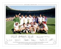 Football Autographed West Ham United 1980: A Wonderful Limited Edition Print Measuring 20 X 16
