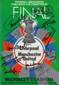 Football Autographed Man United 1977: Official Matchday Programme Issued for the 1977 Fa Cup Final