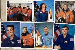 Space Astronaut signed collection. Seven 10 x 8 signed photos and four FDC. Includes Walt