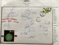 1993 Germany Football team signed cover for match v Scotland. Signed by 15 squad members inc.