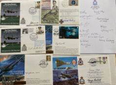 WW2 Dambusters 617 sqn signed collection. 6 covers and one bookplate with 20+ autographs of 617