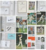 Cricket an Album of variety signed Autograph/Biography, signed photos, signed postcards, TLS, signed