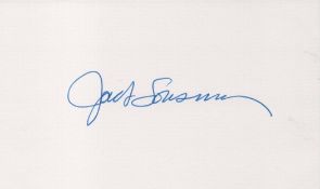 Jack Lousma signed 5x4 inch white card. From single vendor Space Astronaut collection including