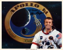 Alan Shepard JR signed Apollo 14 NASA original 10x8 inch colour photo dedicated inscribed To