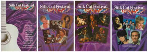 Music. 4 x Silk Cut Festival 1982/1985/1986/1987 Souvenir Brochure. Good condition. All autographs