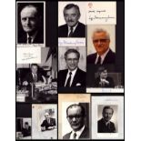 POLITICAL Collection of Politician assorted 10 signed signatures include Dr. Eddie Fenech Adami of