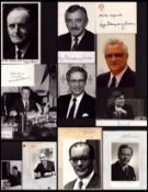 POLITICAL Collection of Politician assorted 10 signed signatures include Dr. Eddie Fenech Adami of