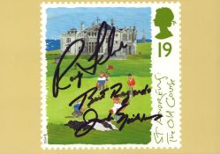 Golf, Jack Nicklaus and Raymond Floyd. An unused 1994 Royal Mail PHQ card, signed by two American
