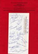 England under 21's 1982 signed official headed envelope. Signed by 16 including Clough, Suckling,