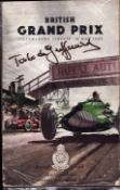 Baron Graffenried signed British Grand Prix 1949 programme. Signed on front cover. Good condition.