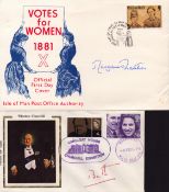 Margaret Thatcher, British Prime Minister (1979-1990). A signed Isle of Man Votes for Women FDC,