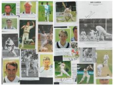 Cricket. 20 signed x magazine cut out black and white and colour various sizes. Cricketer Signatures