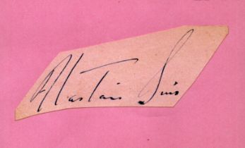 Alastair Sim clipped signature piece fixed to album page. Good condition. All autographs are genuine