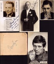 TV/Film signed collection. Includes signatures of Vera Lynn, Georgie Wood, Charlie Kunz, Sidney