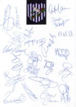 West Bromwich Albion 95/96 signed A4 sheet. 22 signatures including Hunt, Gilbert, Buckley, Edwards,