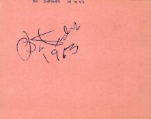 Bo Diddley signed album page. Good condition. All autographs are genuine hand signed and come with a