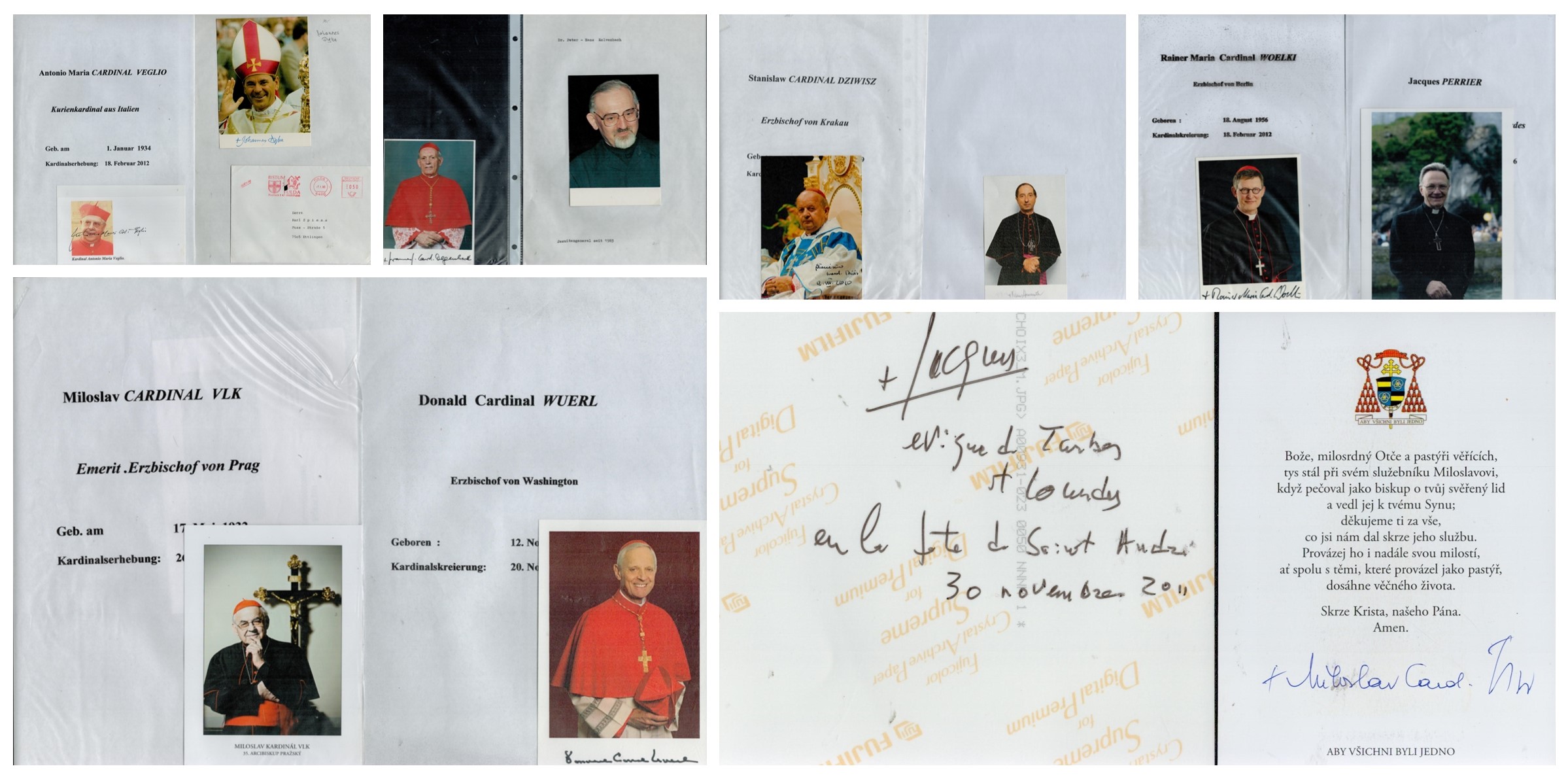 RELIGIOUS Collection of 10 x Assorted signed signatures include Antonio Maria Vegliò is an Italian