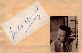 Leslie Howard signed album page with George Brent on reverse. Actors. Good condition. All autographs