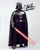 Star Wars Darth Vadar body double C Andrew Nelson signed 10 x 8-inch colour photo. Good condition.