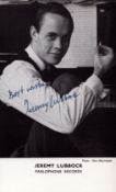 Jeremy Lubbock, a signed 5.5x3.5 'Parlophone Records' photo. An English pianist, conductor, music