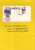 Jimmy Armfield signed 1966 world cup winner's cover. Attached to page with corner tabs. Good