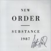 Peter Hook signed 12x12inch New Order poster/picture. Good condition. All autographs are genuine