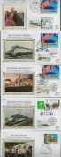 FDC. 5 x Assorted Benham FDC The Channel Tunnel. First:-Car Shuttle/Freight Train/Lorry Shuttle/