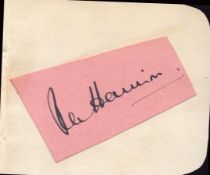 Rex Harrison clipped signature piece. Good condition. All autographs are genuine hand signed and